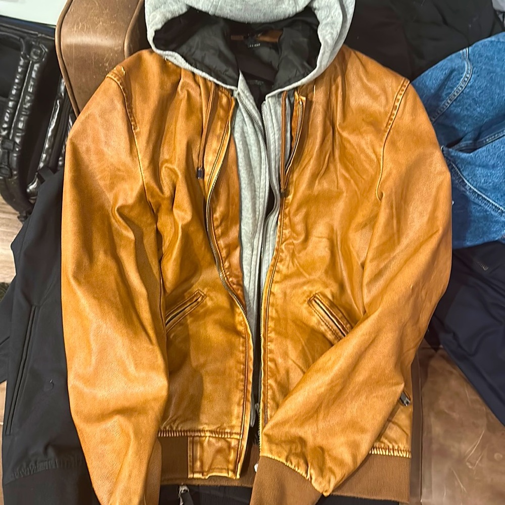 Zara Hooded Leather jacket